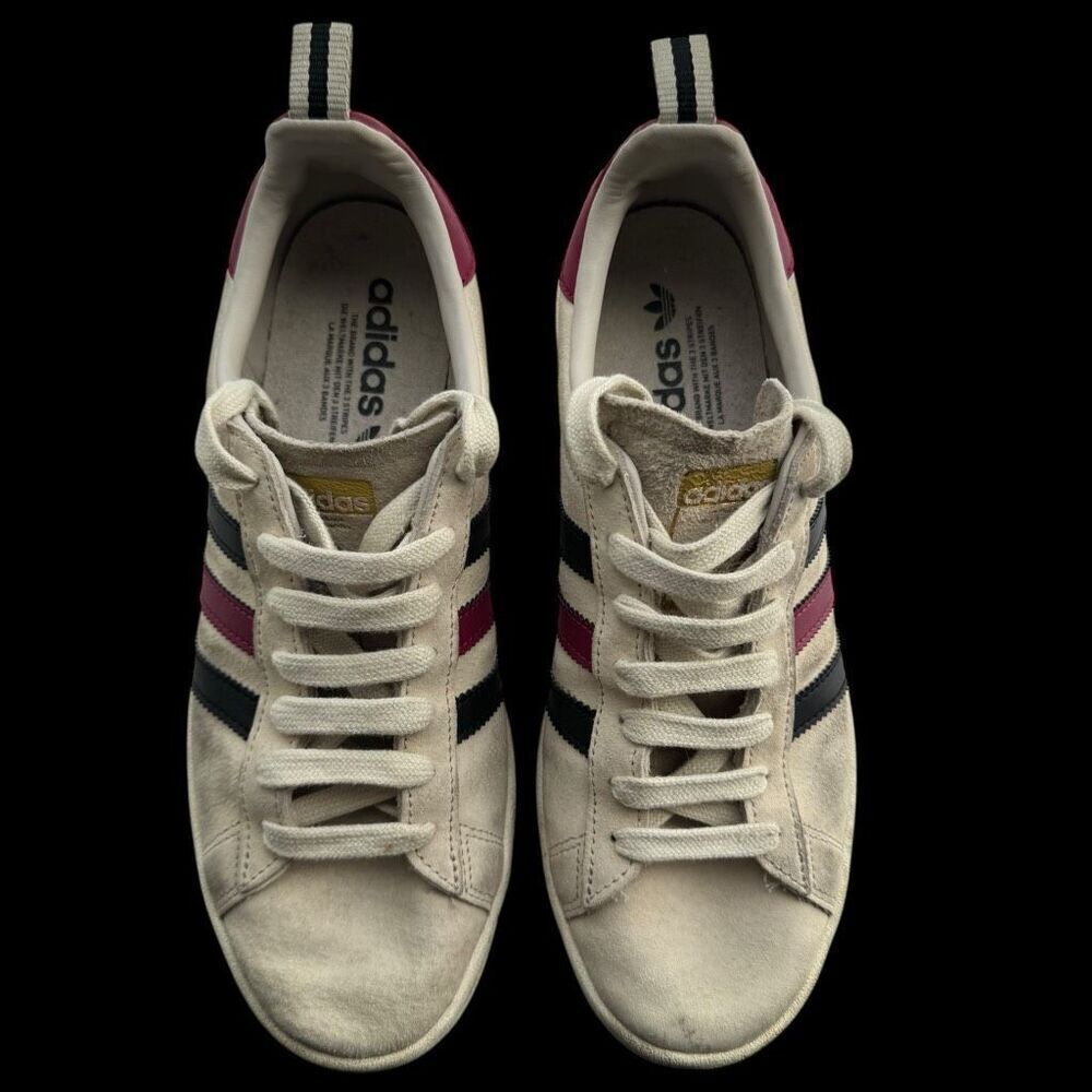Adidas Campus White Red Black Gold Men’s Size 7.5 - Picture 6 of 7